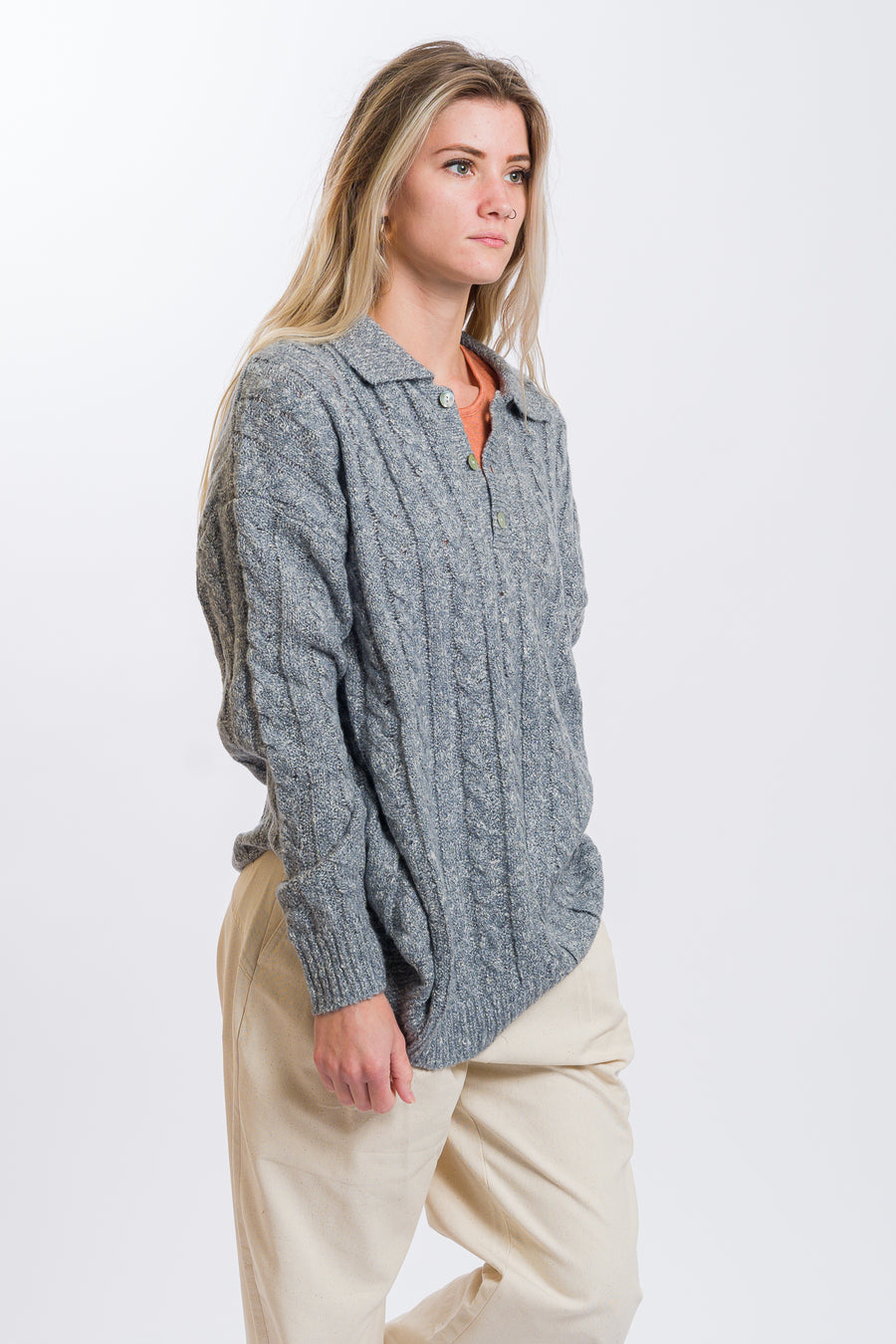 Volcom Low Low Polo Sweater - Daze Grey