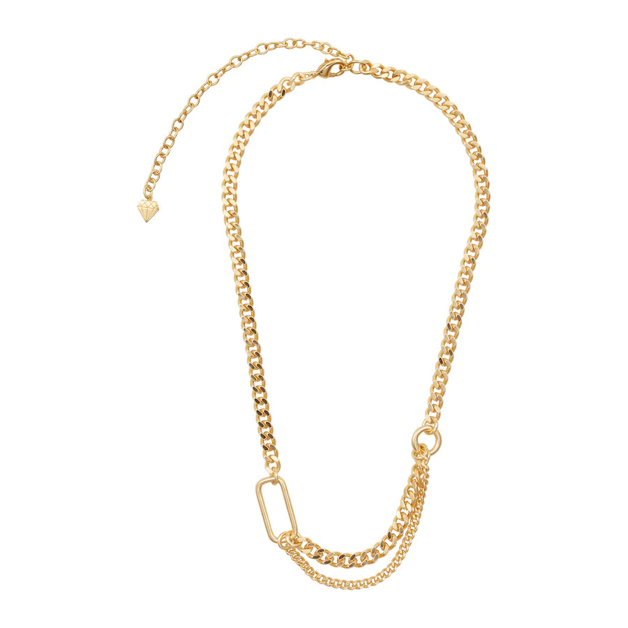 Wanderlust + Co. Reflect XL Curb Chain Gold Necklace