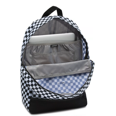Vans Construct Skool Backpack Black White Check Chane