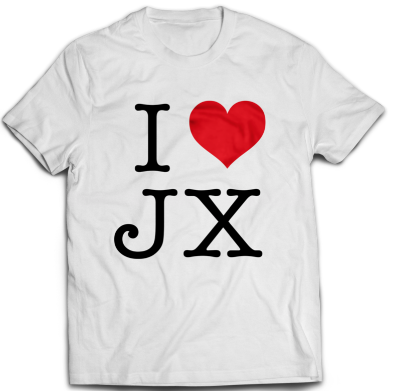 tee shirt with the slogan i love jackson