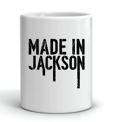 coffee mug with the phrase made in jackson mississippi