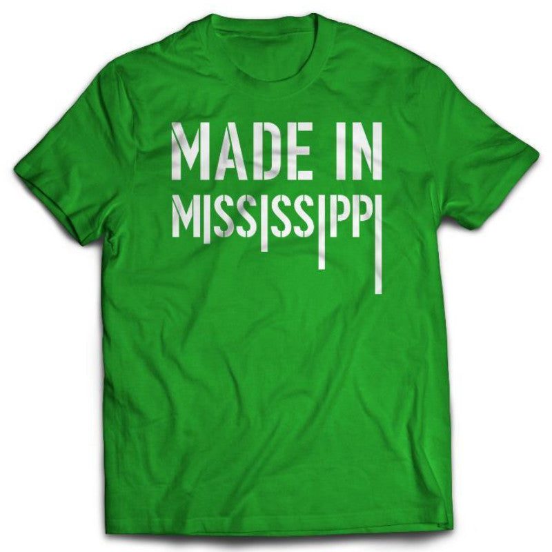 tee shirt with the phrase made in mississippi