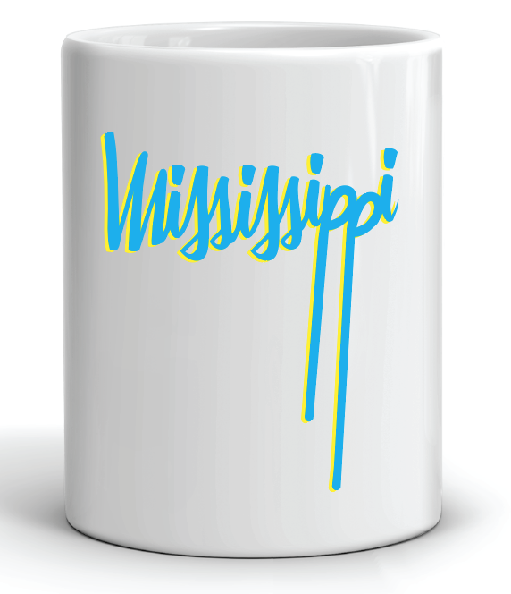 Mississippi Cursive Drip Mug