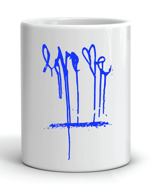 coffee cup with the graffit phrase love me
