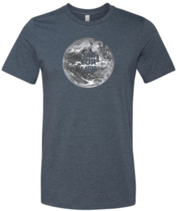 tee shirt featuring the earth and the words jxn or jackson for life